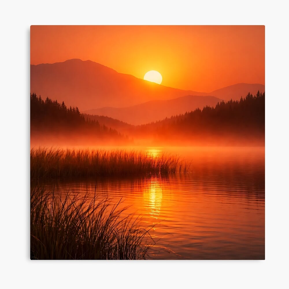 Sunrise over a calm lake symbolizing inner peace and spiritual awakening
